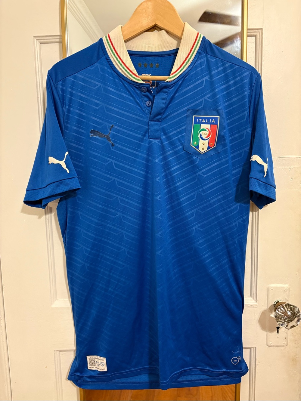 Authentic Vintage Puma Italia Italy 2012 Euros Home Soccer Jersey